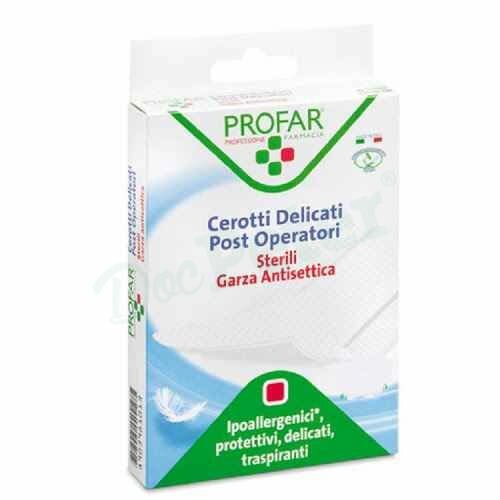 Medicazione post operatoria sterile garza antiaderente 10x20cm 4 pezzi profar