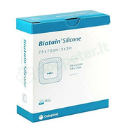 Medicazione speciale attiva con schiuma di poliuretano bordoadesivo in silicone biatain silicone 7,5x7,5cm 10 pezzi