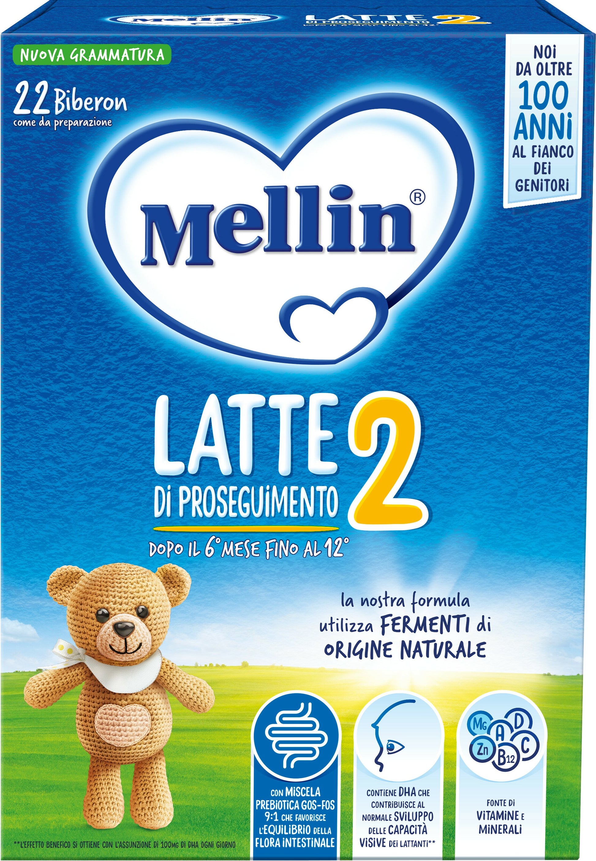 Mellin 2 latte polvere 1,2 kg
