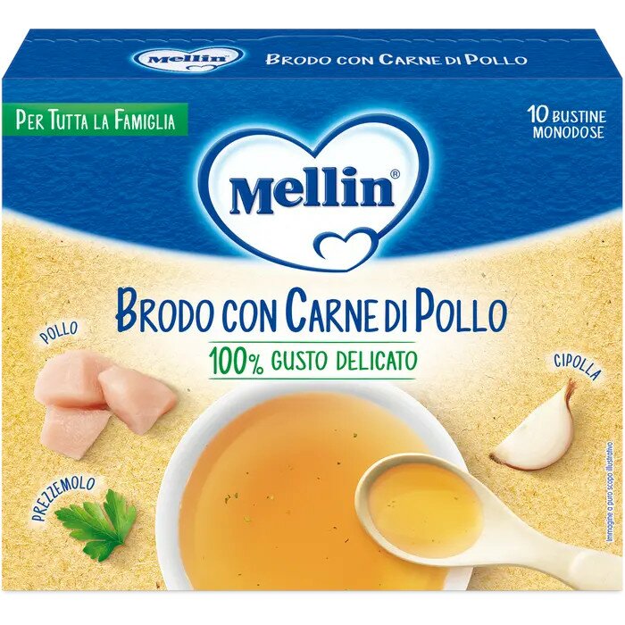 Mellin brodo carne pollo 10 bustine x 5 g