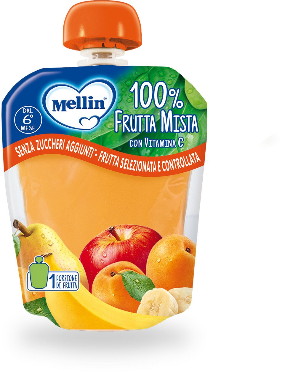 Mellin merenda 100% Frutta mista con Vitamina C 90g