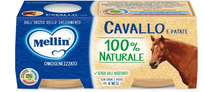 Mellin omogeneizzato cavallo e patate 2 x 80 g