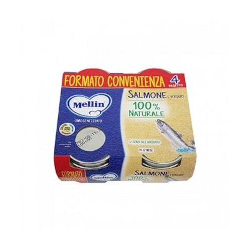 Mellin omogeneizzato di salmone e verdure 4 x 80 g
