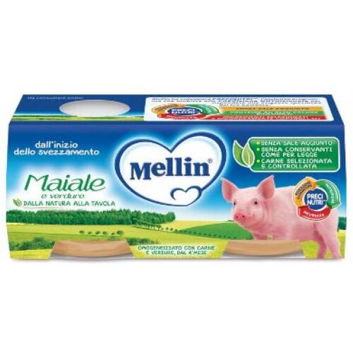 Mellin omogeneizzato maiale con verdure 2 pezzi x 80 g