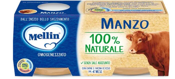 Mellin omogeneizzato manzo 2 x 80 g