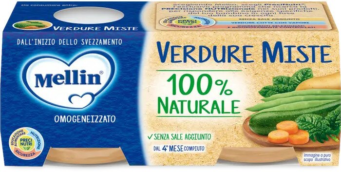 Mellin omogeneizzato verdure miste 2 x 80 g
