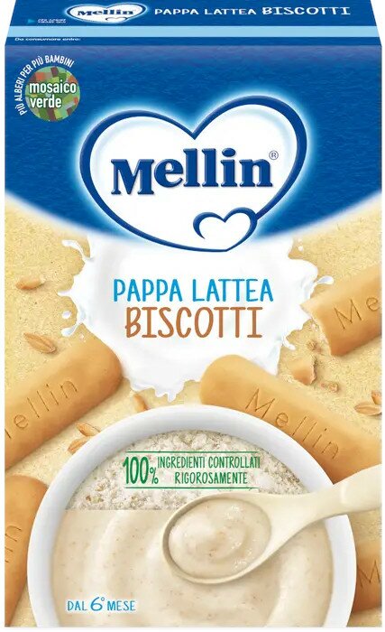 Mellin pappa latte biscotti 250 g nuovo formato