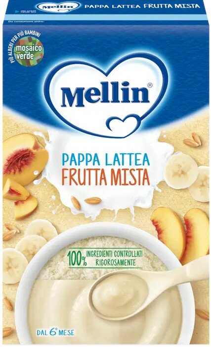 Mellin pappa latte frutta 250 g nuovo formato