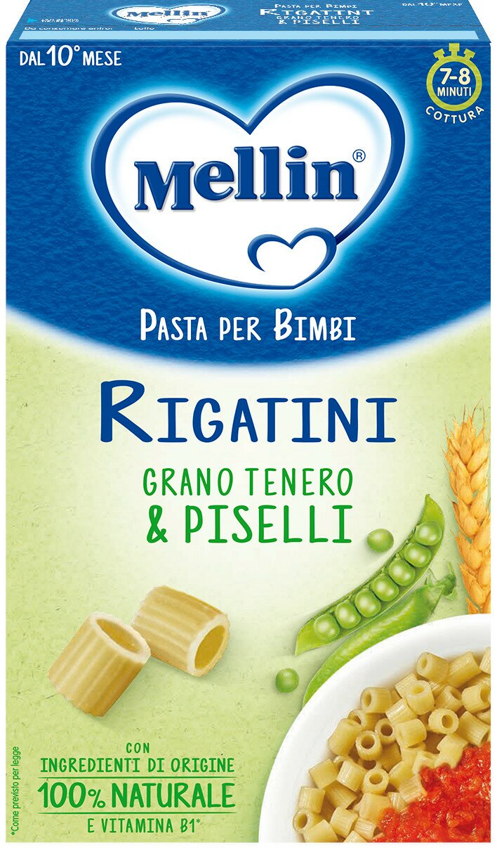 Mellin rigatini con piselli