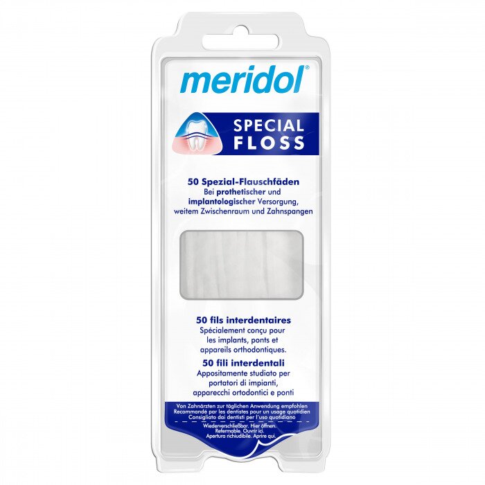 Meridol 50 Fili Interdentali Special Floss per l'igiene orale