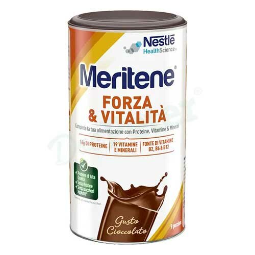 Meritene Forza e Vitalità Gusto cioccolato ricco di vitamine e minerali 270g
