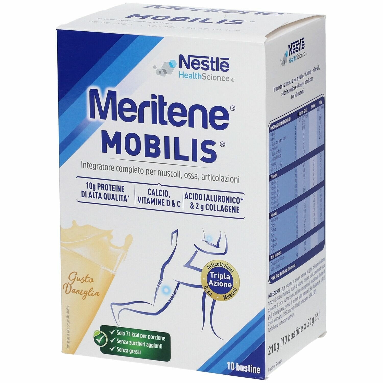 Meritene mobilis gusto vaniglia 10 bustine da 20 g