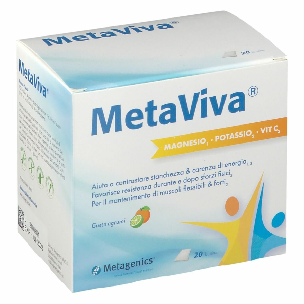 Metaviva magnesio potassio vitamina c 20 bustine