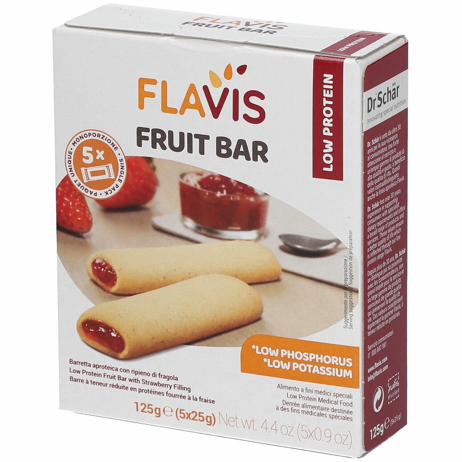 Mevalia flavis fruit bar 125 g