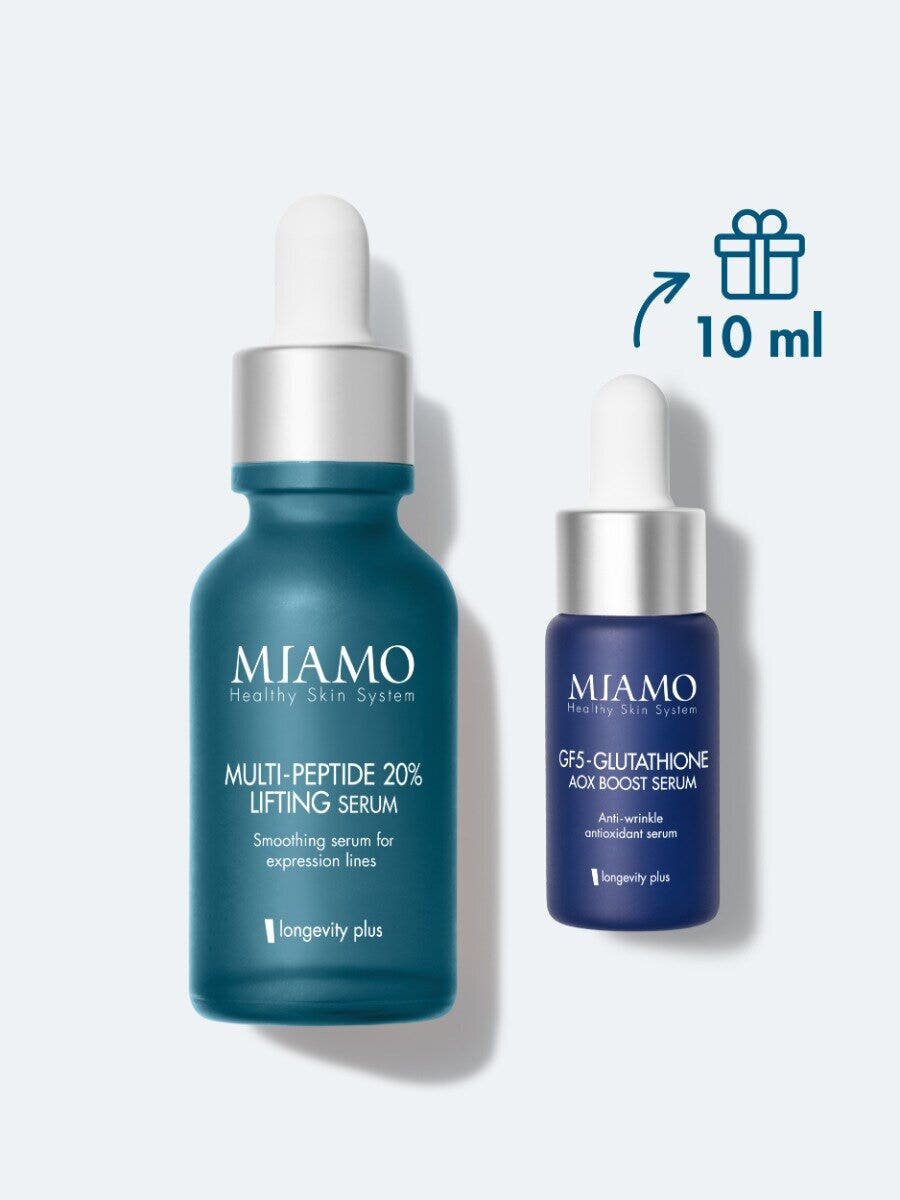 Miamo protocollo lift & oax multi-peptide 20% lifting serum 30ml + gf5-glutathione aox booster serum 10ml