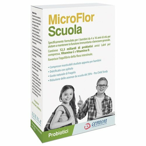 Microflor scuola 30 capsule masticabili