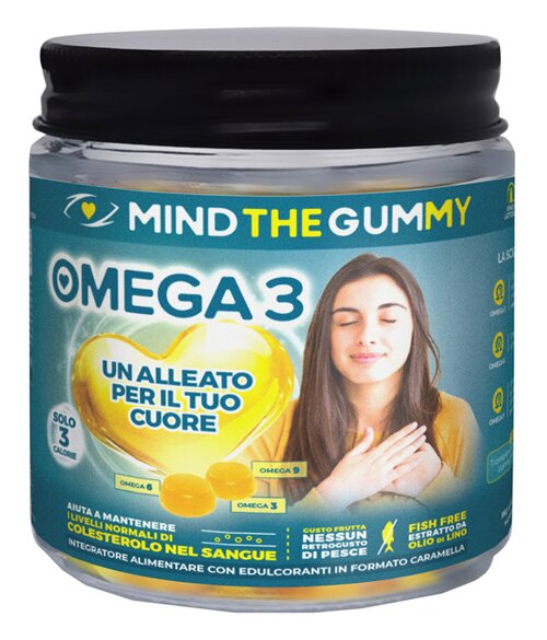 Mind the gummy omega3 30 pastiglie gommose gusto mix di frutta senza zucchero
