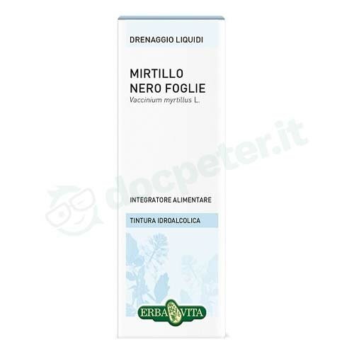 Mirtillo Nero Foglie Tintura Ialuronico Drenaggio Liquidi 50 ml