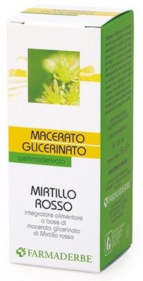 Mirtillo rosso macerato glicerinato 50 ml