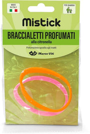 Mistick braccialetti profumati citronella rosa/arancione 2 pezzi