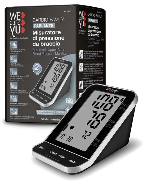 Misuratore di pressione da braccio parlante wecareyu cardio family
