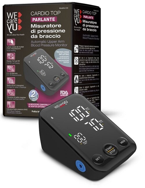 Misuratore di pressione da braccio parlante wecareyu cardio top