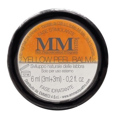 Mm system yellow peel balm dischetto sviluppo naturale labbra 3 ml + 3 ml