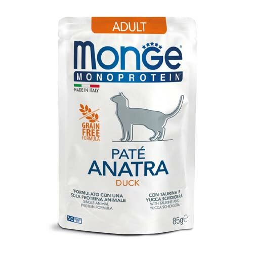 Monge Cat Adult Monoporzione Paté Anatra Bustina da 85g 