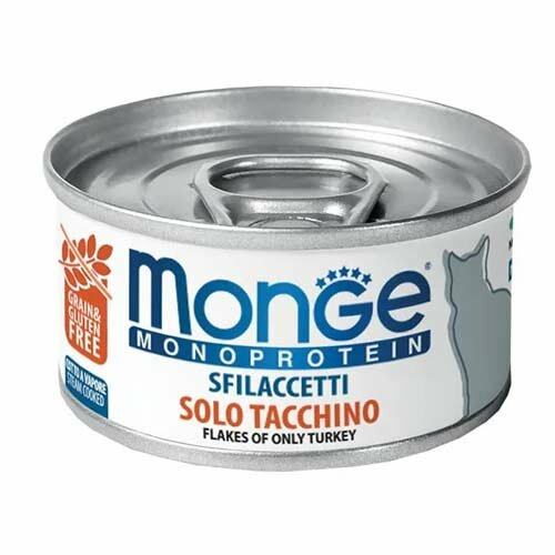 Monge Monoprotein Adult Cat Pezzetti Solo Tacchino 80g