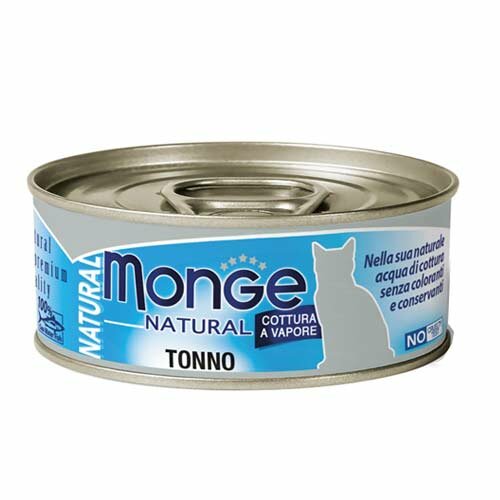 Monge Natural Quality Adult Cibo Umido Gatto ricco di Tonno 80g