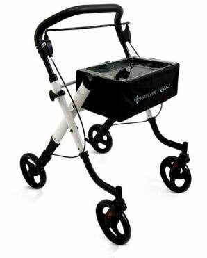 Moretti rollator mopedia sole pieghevole in alluminio da interni 4 ruote