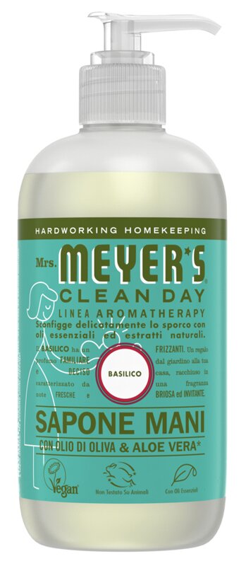 Mrs meyer's clean day sapone mani basilico 370 ml