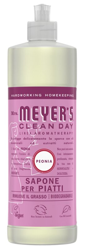 Mrs meyer's clean day sapone piatti peonia 473 ml