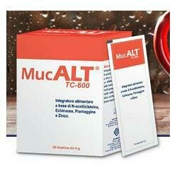 Mucalt tc-600 benessere vie respiratorie 20 bustine 4g