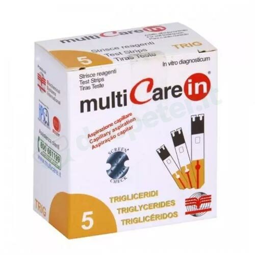 MulticareIn Strisce Misurazione Trigliceridi 5 pezzi