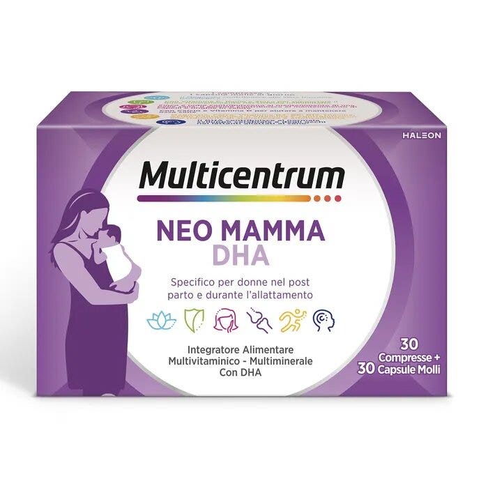 Multicentrum neo mamma dha integratore multivitaminico vitamina b c d3 acido folico 30 cpr+30 cpr