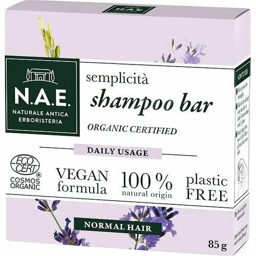 N.A.E. Shampoo Solido Semplicità Per Capelli Normali Formula Vegana 85 gr
