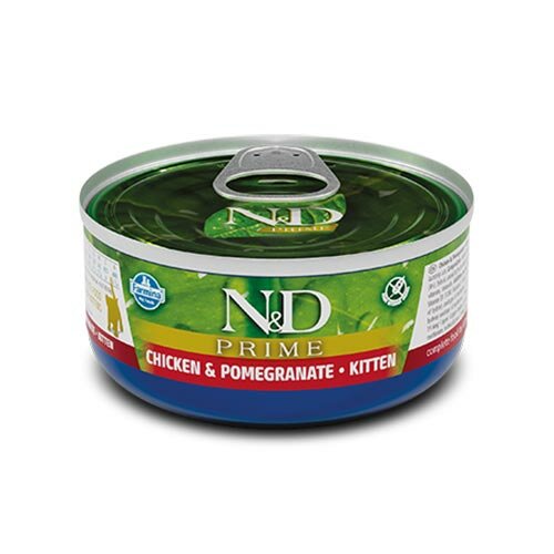N&D Prime Mangime Gattini Umido Gusto Pollo e Melograno 80g