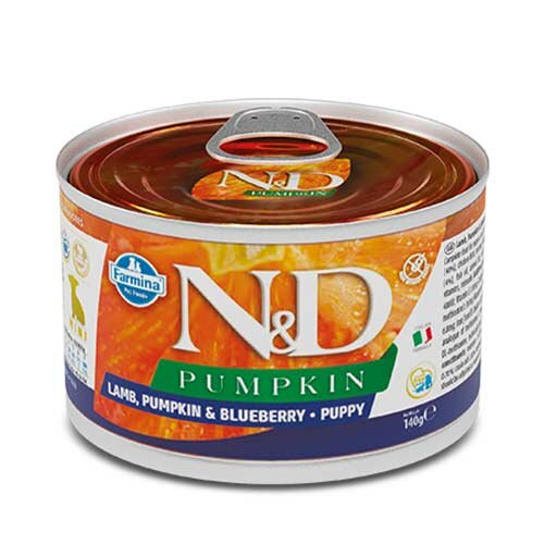 N&D Wet Cane Pumpkin Mangime Agnello E Mirtillo Cucciolo 140 g