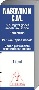Nasomixin 2,5 mg/ml c.m. decongestionante nasale gocce 15 ml 