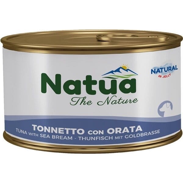 Natua natural adult jelly tonnetto con orata cibo umido per gatto adulto lattina 85g