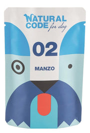 Natural code 02 manzo cani adulti busta 100g