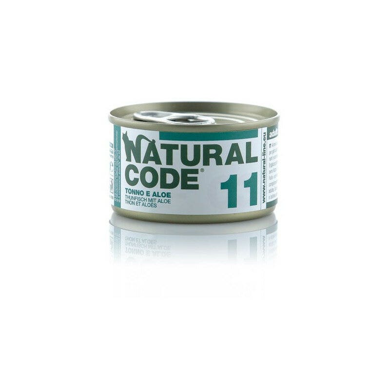Natural code 11 tonno e aloe gatti adulti lattina 85g