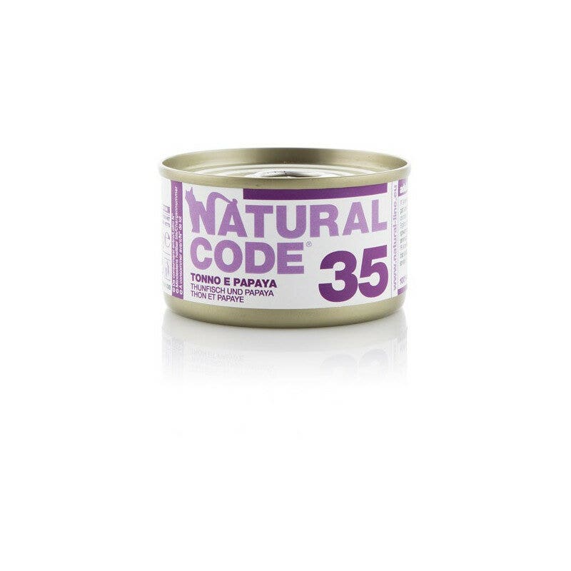 Natural code 35 tonno e papaya gatti adulti lattina 85g