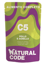 Natural code c05 pollo e agnello gatti adulti busta 70g