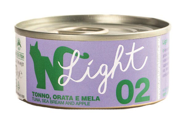 Natural code light 02 tonno, orata e mela gatti adulti lattina 4x70g