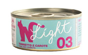 Natural code light 03 tonnetto e carote gatti adulti lattina 4x70g