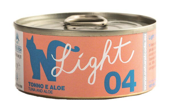 Natural code light 04 tonno e aloe gatti adulti lattina 4x70g