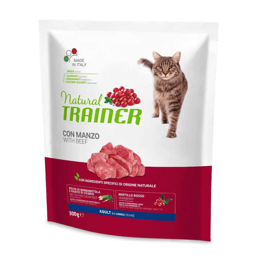 Natural trainer adult con manzo per gatti adulti 300g