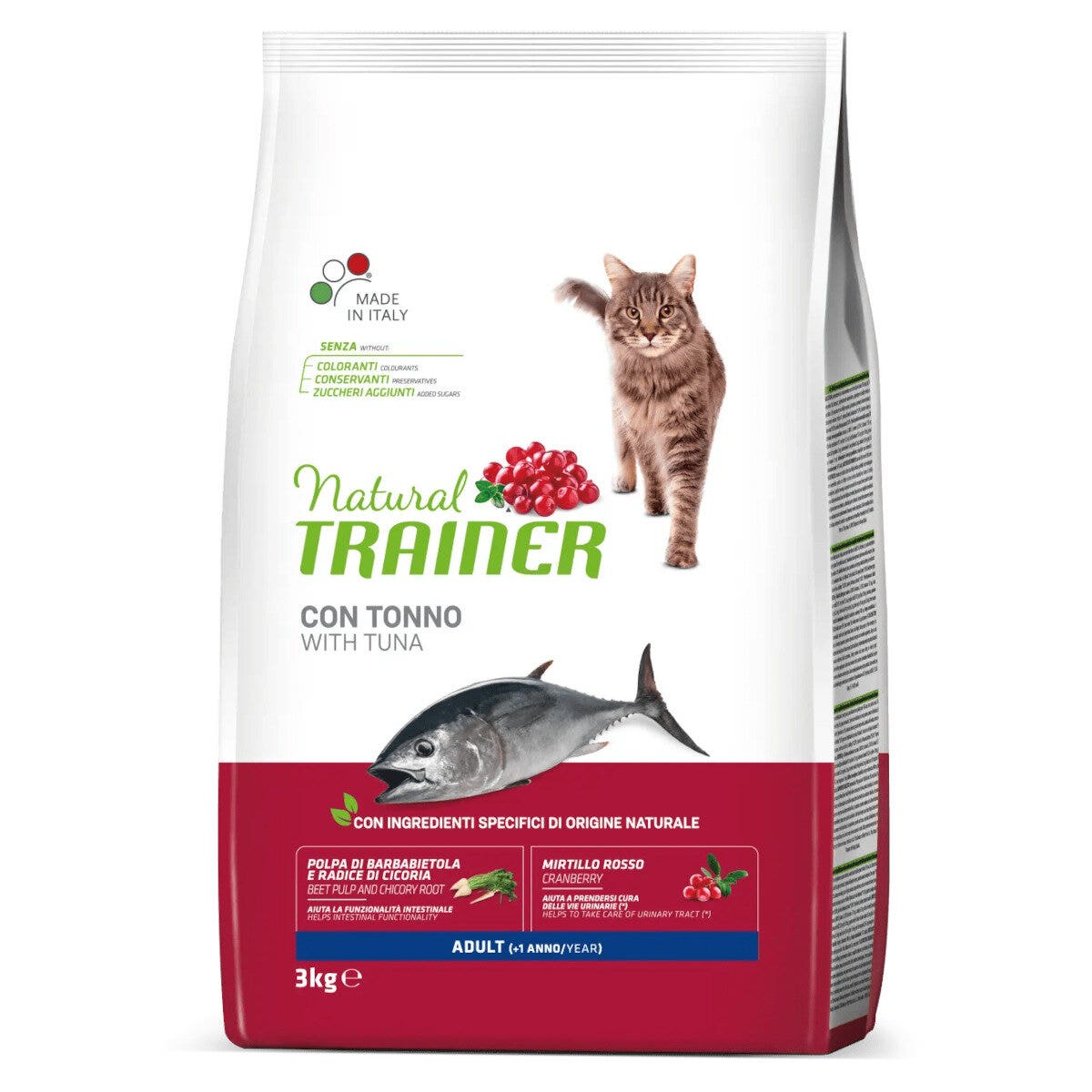 Natural trainer adult con tonno per gatti adulti 3kg